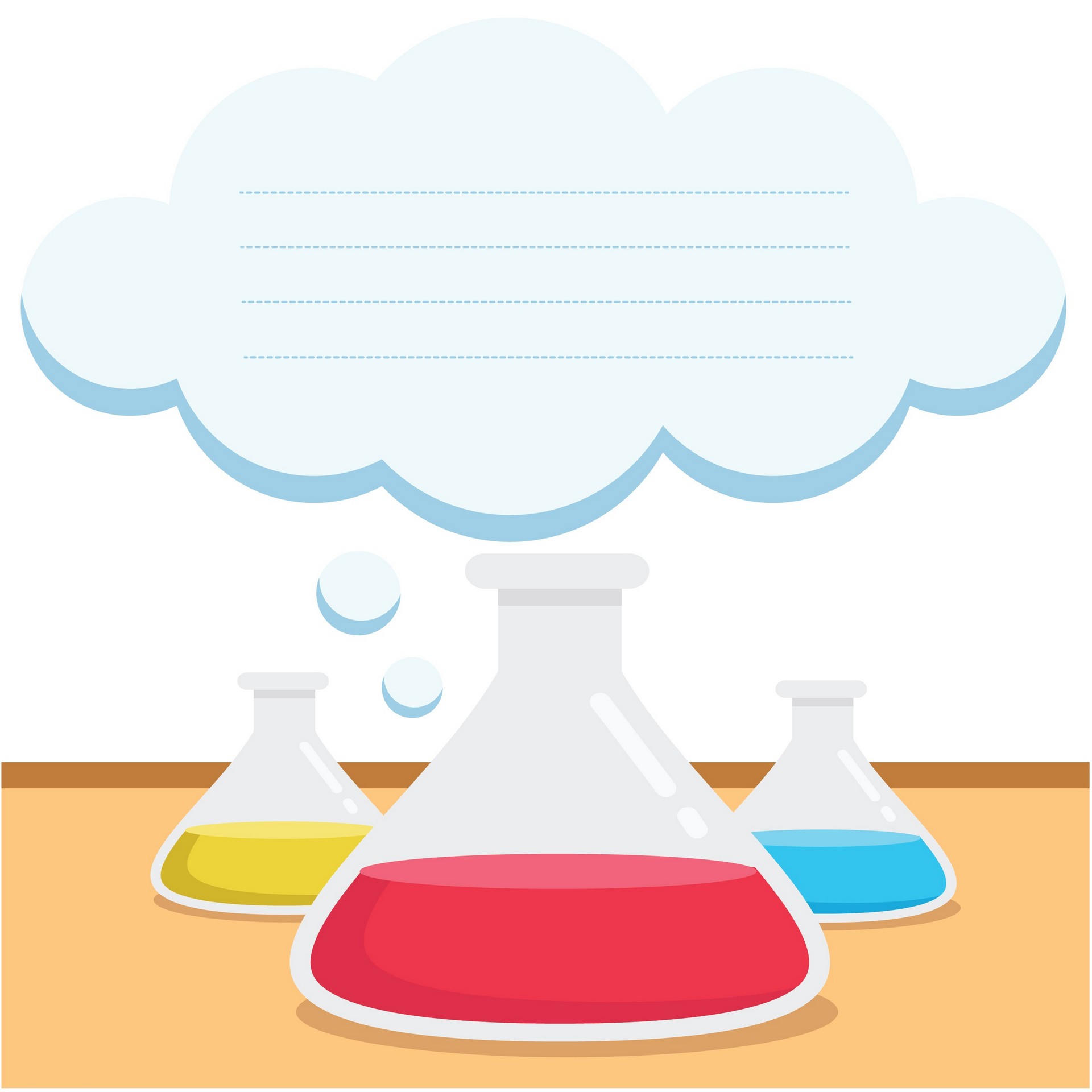 A cartoon chemistry set